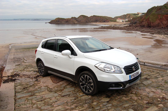 Our Suzuki S-Cross test car is seen here posing for this photograph just above the beautiful beach at Hope Cove in south Devon. The coastline in this area is both rugged and attractive in equal measure.