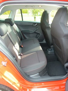 There’s plenty of head and leg room in the rear seats of the Spaceback, with wide-opening doors too.