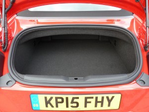 A practical feature is that the boot capacity is unaffected by the hood position; when open, the hood folds into its own tray above the luggage compartment.