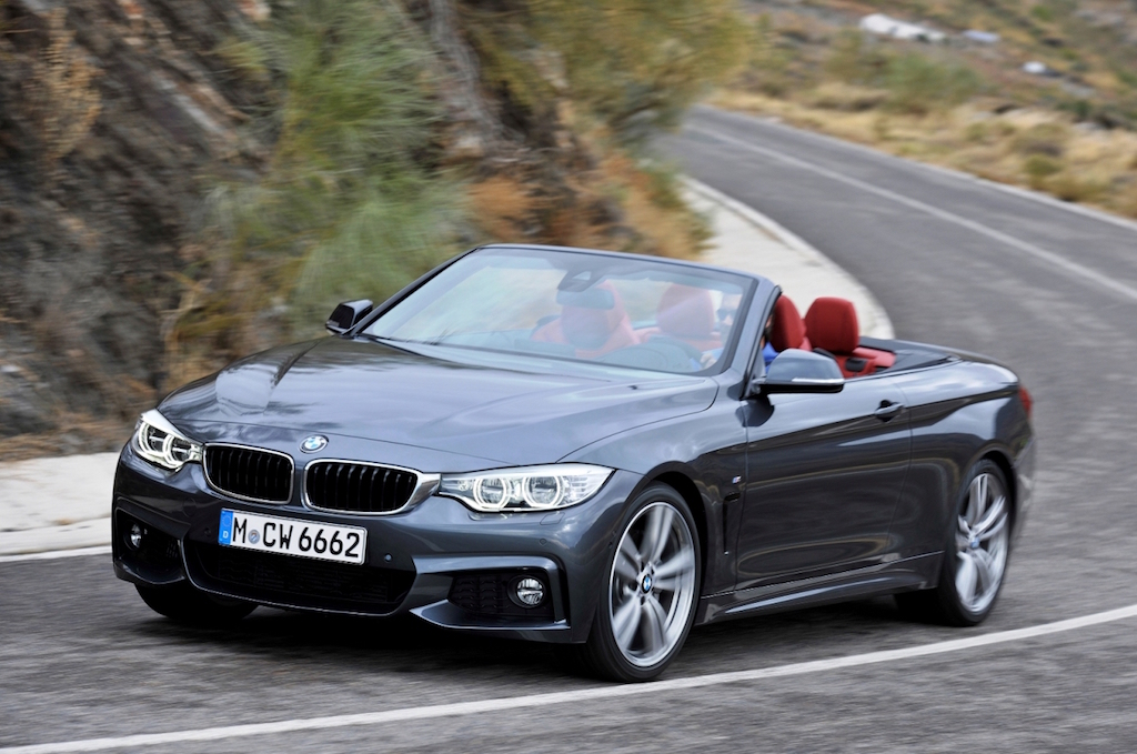 BMW 4 Series Convertible M Sport side front action copy