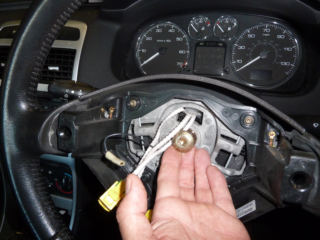Leave the wheel's securing nut/bolt/screw in place, partially loosened, when attempting to remove the wheel.