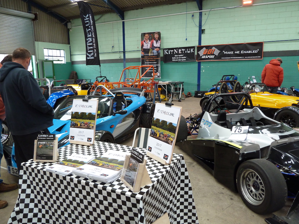 The KitNet.UK stand included great cars plus a lovely calendar – and displayed the car they are building to enabled disabled young drivers to enjoy circuit driving.